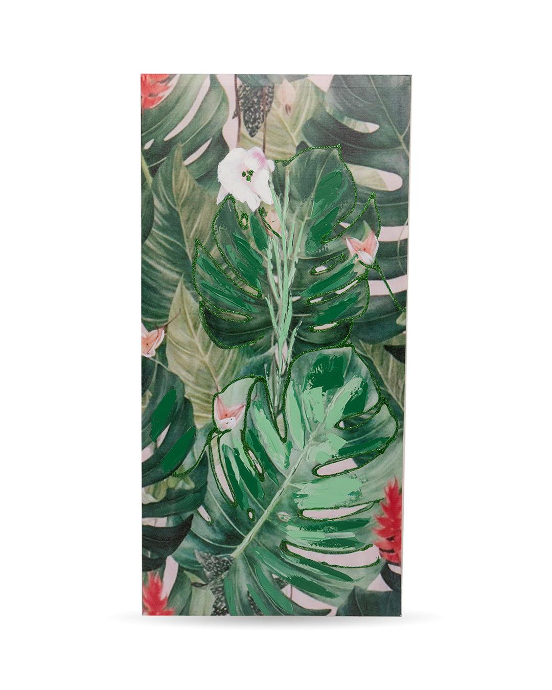 Botanical Hand Made Oil Painting, Gallery Wrapped, Green, Canvas - MARKET 99