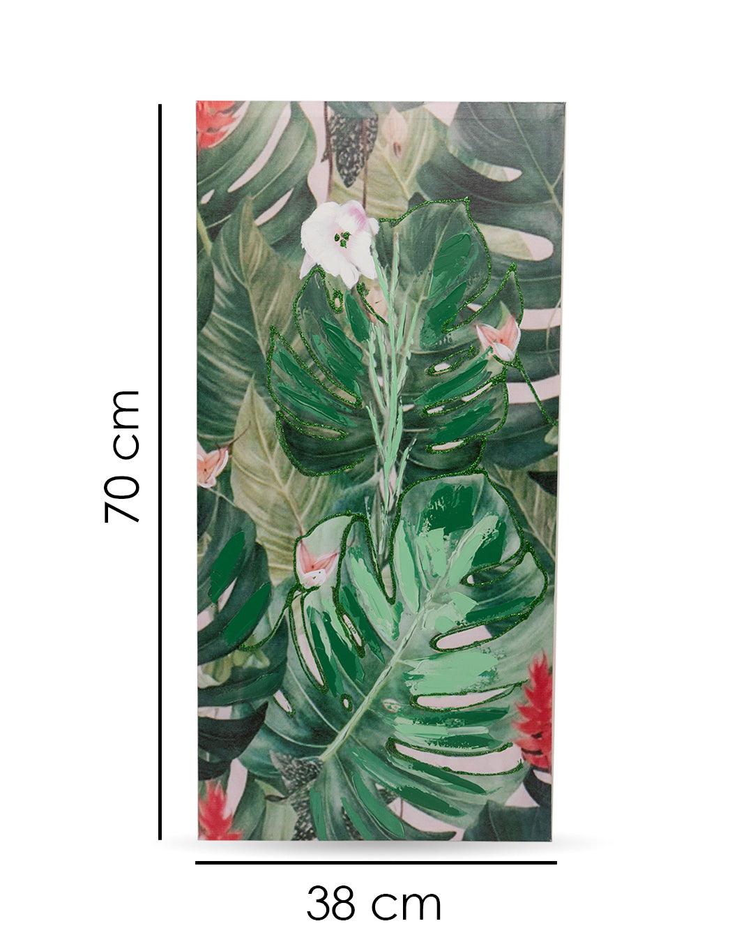 Botanical Hand Made Oil Painting, Gallery Wrapped, Green, Canvas - MARKET 99