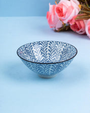 Bowl, Botanical Print, Light Blue, Ceramic - MARKET 99