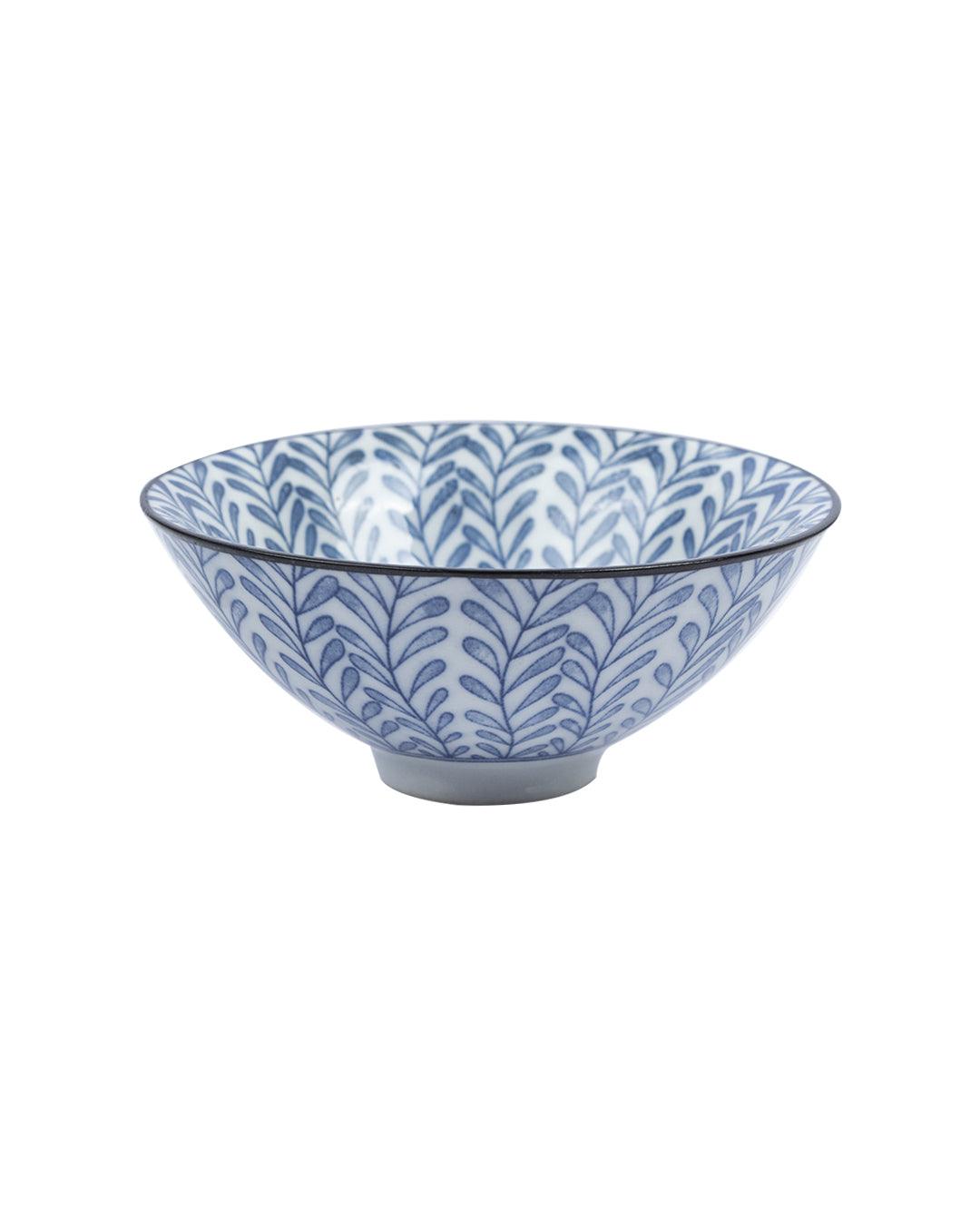 Bowl, Botanical Print, Light Blue, Ceramic - MARKET 99