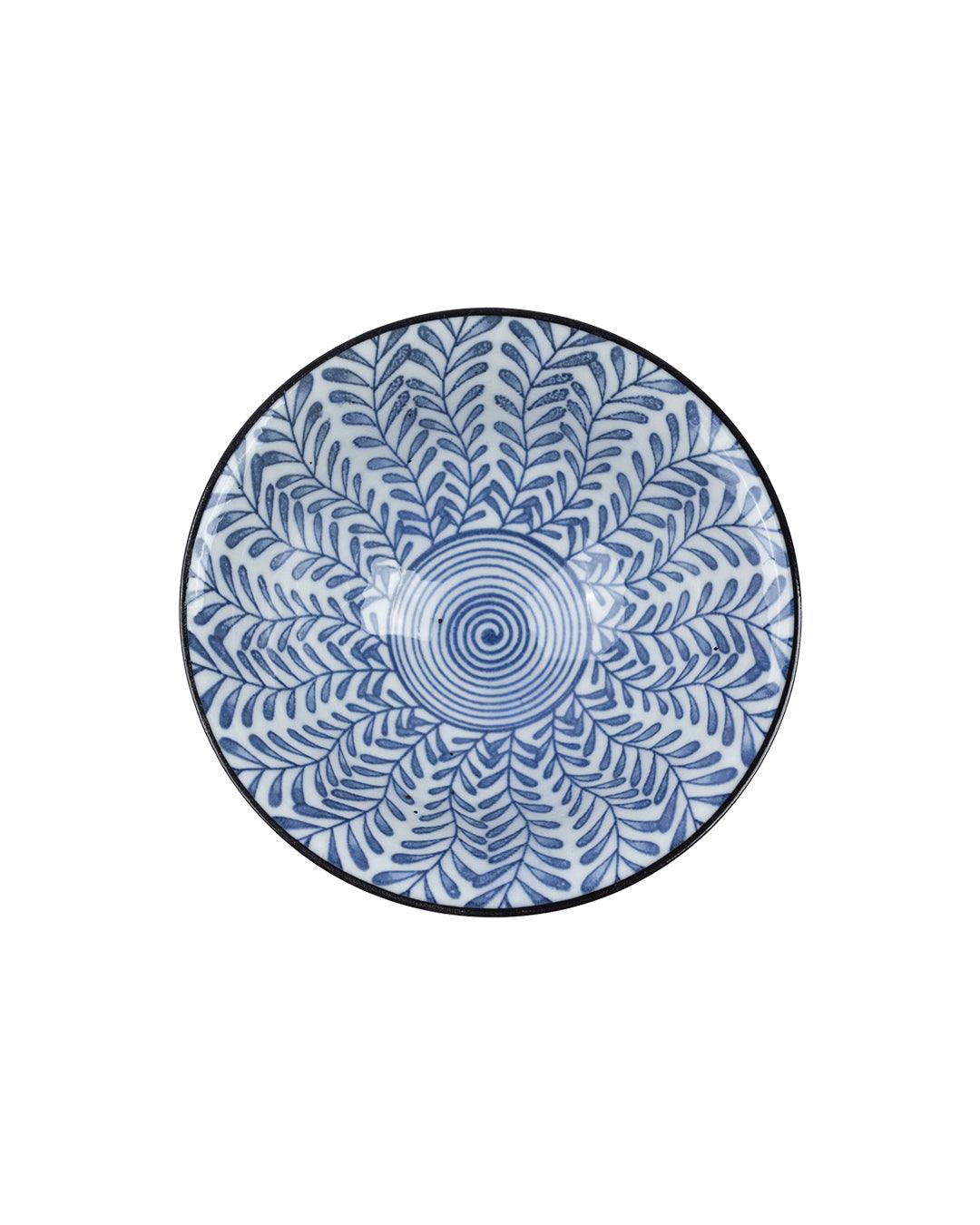 Bowl, Botanical Print, Light Blue, Ceramic - MARKET 99