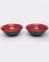 Bowls, for serving, Black & Red, Set of 2 - MARKET 99
