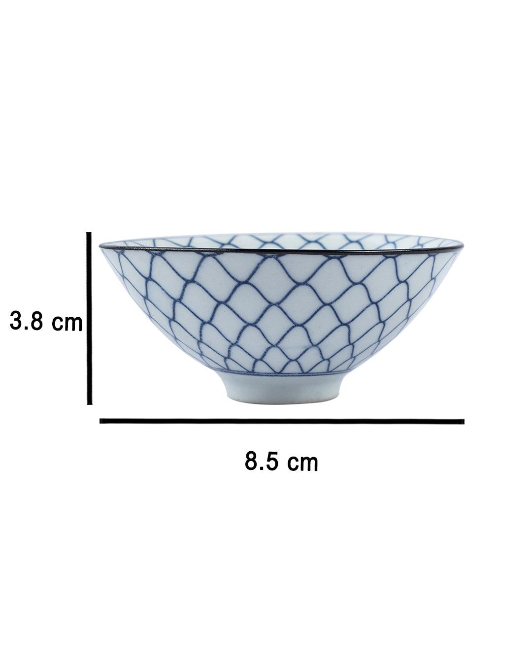 Bowls, Glossy Finish, Blue, Ceramic, Set of 2, 50 mL - MARKET 99