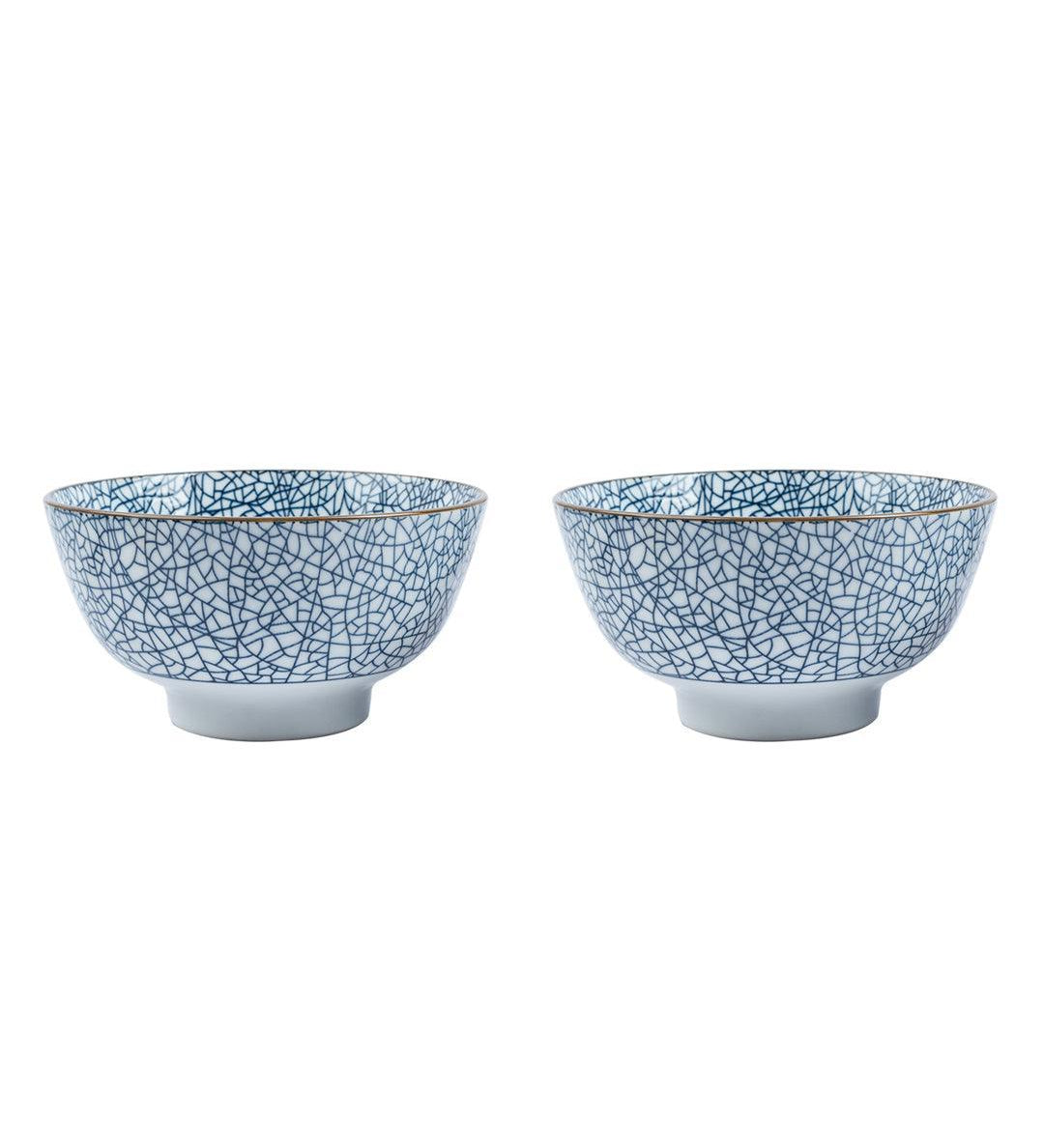 Bowls, Glossy Finish, Royal Blue, Ceramic, Set of 2, 300 mL - MARKET 99