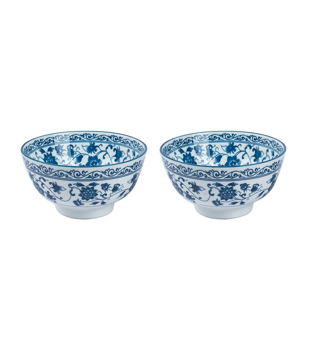 Bowls, Glossy Finish, Royal Blue, Ceramic, Set of 2, 300 mL - MARKET 99