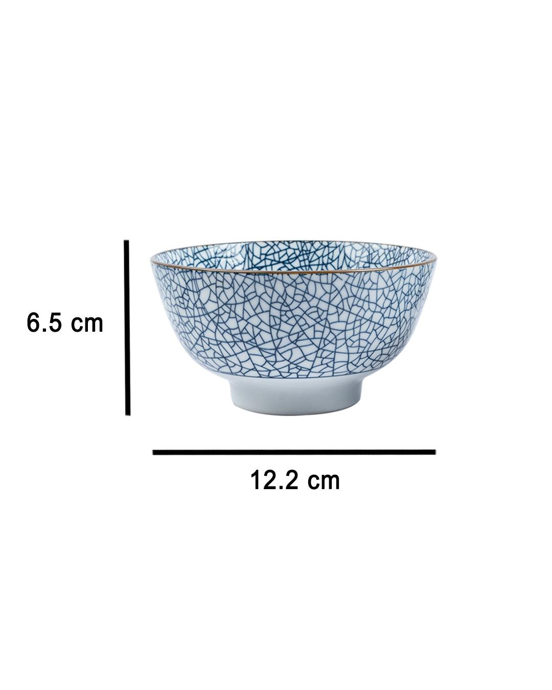 Bowls, Glossy Finish, Royal Blue, Ceramic, Set of 2, 300 mL - MARKET 99