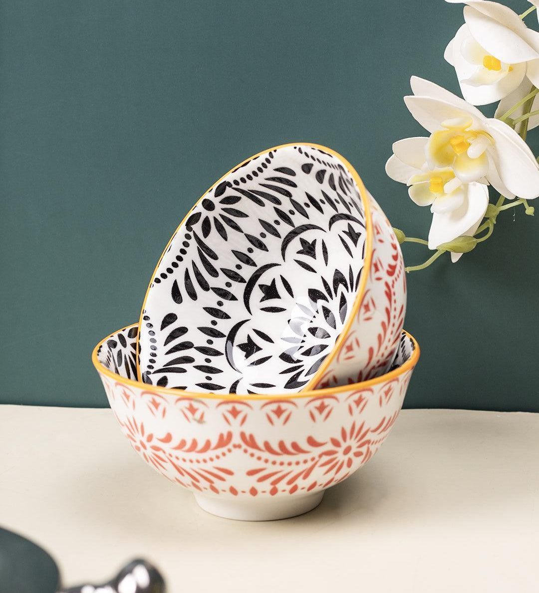 Bowls, Serving Bowl Set, Light Blue, Ceramic, Set of 2, 360 mL - MARKET 99