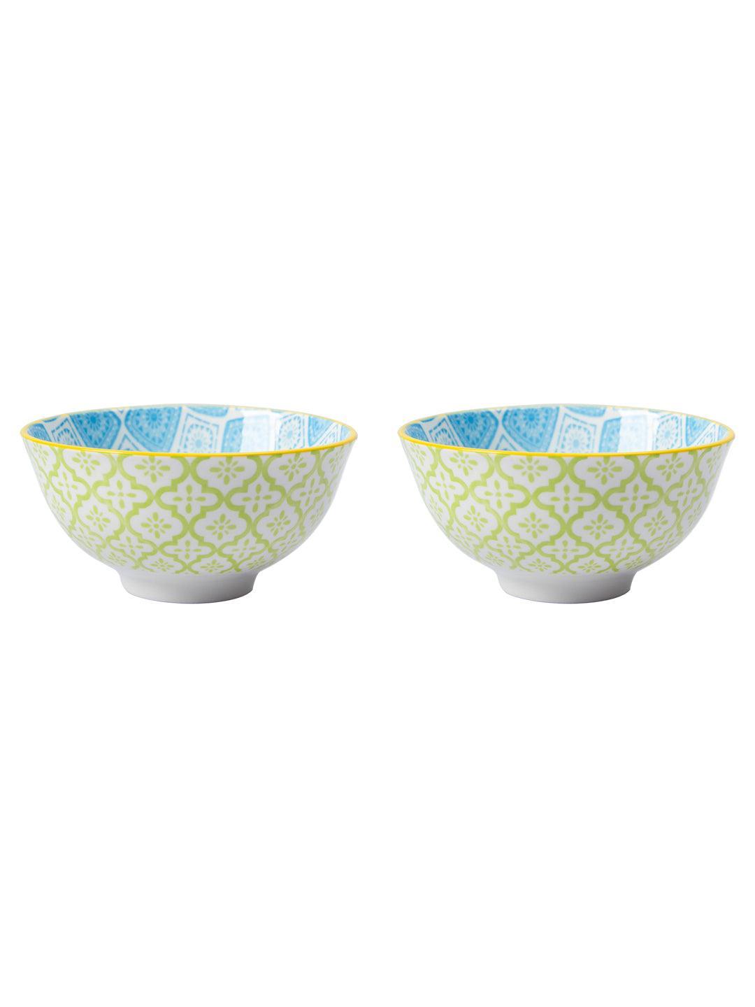 Bowls, Serving Bowl Set, Light Green, Ceramic, Set of 2, 360 mL - MARKET 99