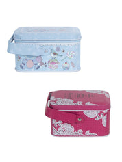 Box, for Storage, Pink & White, Set of 2 - MARKET 99