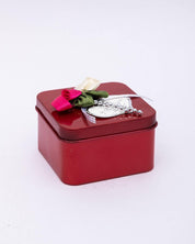 Box, Storage Solution, Pink & Maroon, Tin, Set of 2 - MARKET 99