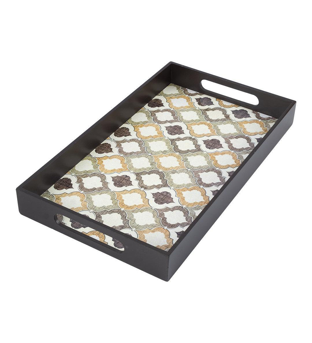 Brown Rectangular Tray with handle - Market 99 - MARKET 99