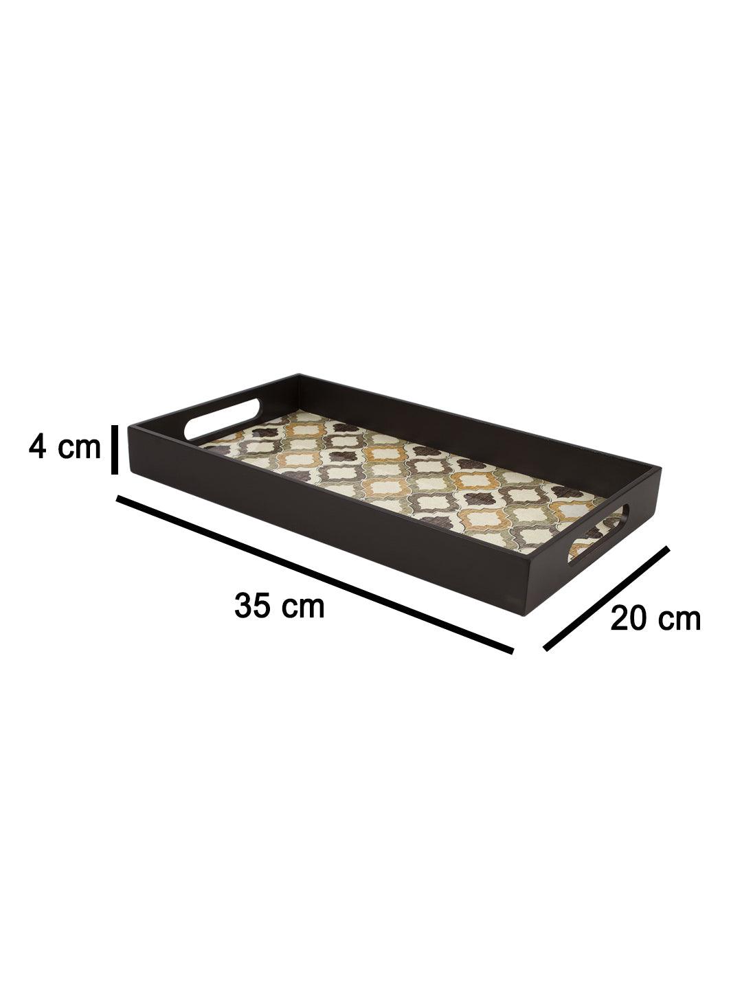 Brown Rectangular Tray with handle - Market 99 - MARKET 99