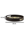 Brown Round Tray with handle - Market 99 - MARKET 99