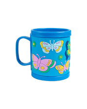 Butterfly Mug for Kids, Blue, Plastic, 280 mL - MARKET 99