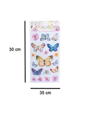 Butterfly Wall Stickers, Multicolour, Plastic, Set of 18 - MARKET 99