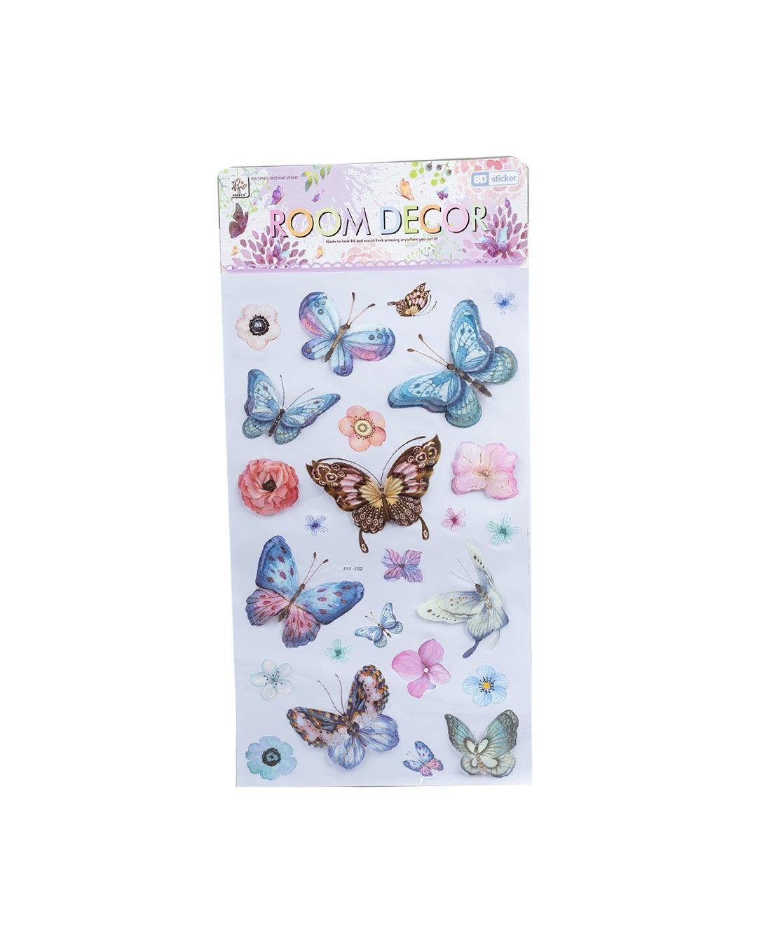 Butterfly Wall Stickers, Multicolour, Plastic, Set of 25 - MARKET 99