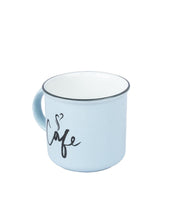 'cafe' Graphic Print Drinkware Glossy Ceramic Coffee Mug ( Celeste Blue, 400 mL) - MARKET 99