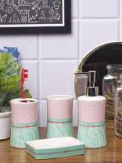 Ceramic Bathroom Set 4 - Polka Dot Print - MARKET 99