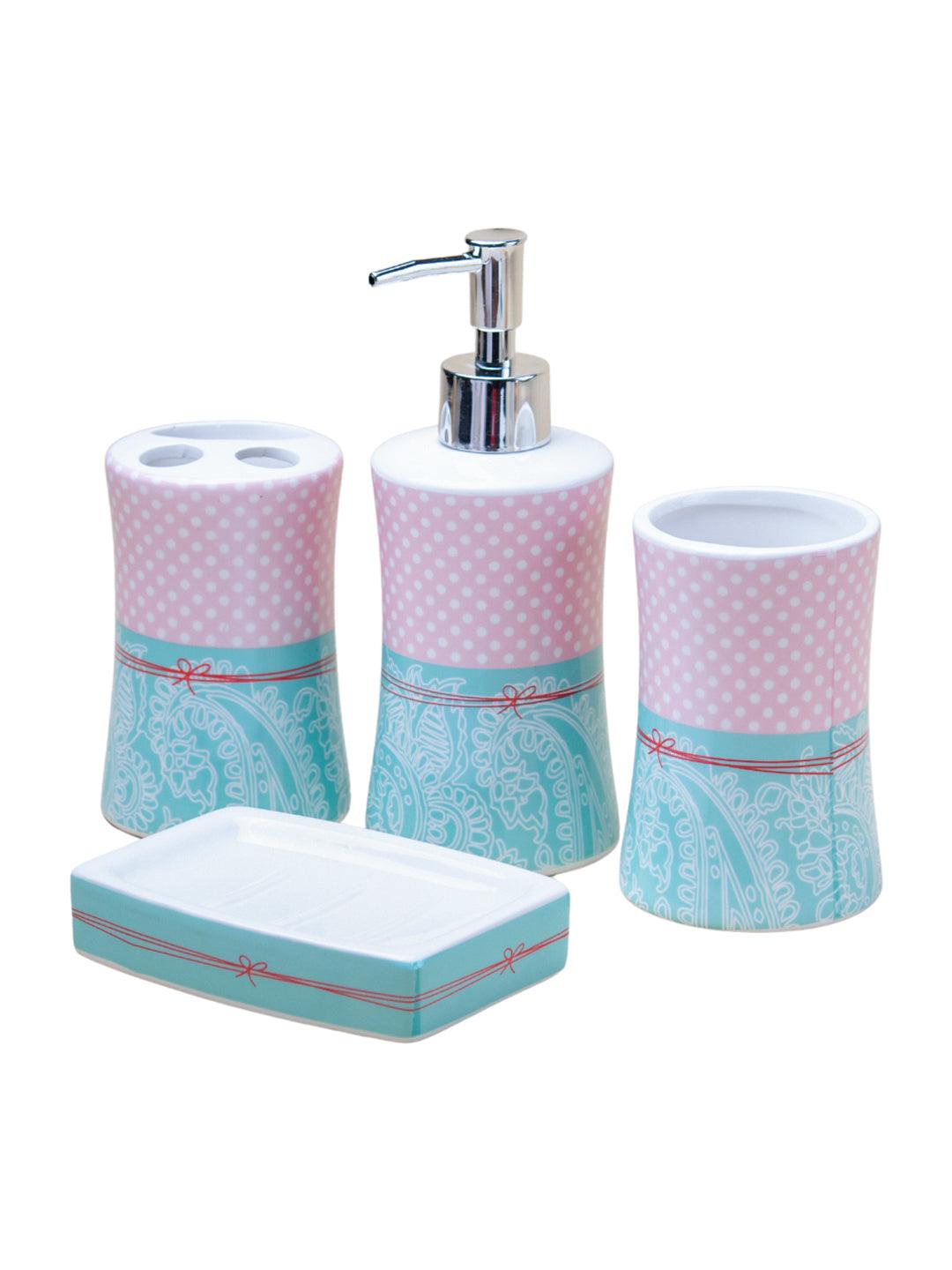 Ceramic Bathroom Set 4 - Polka Dot Print - MARKET 99