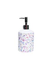 Ceramic Bathroom Set Of 3 - Floral Finish, Ivory Color - MARKET 99