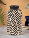 Ceramic Black +Grey Cylindrical Vase - MARKET 99