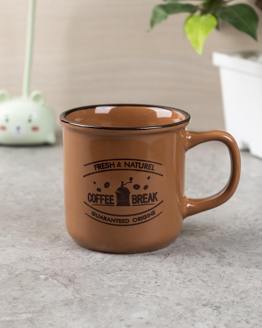 Ceramic Coffee Mug 330 mL(Brown) - MARKET 99
