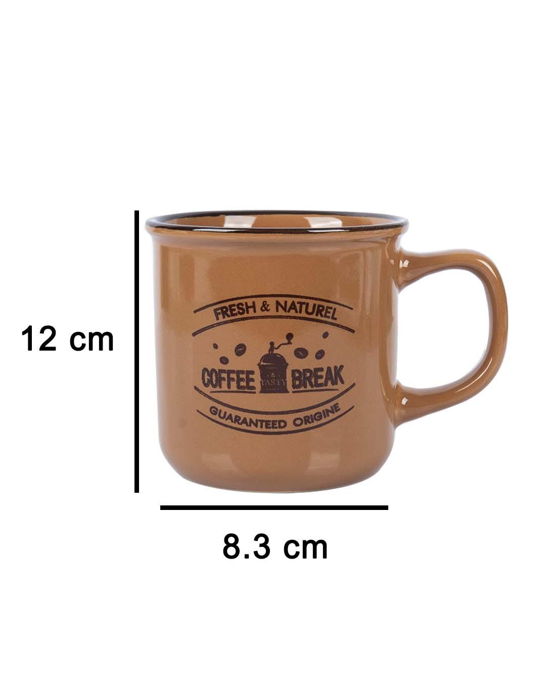 Ceramic Coffee Mug 330 mL(Brown) - MARKET 99