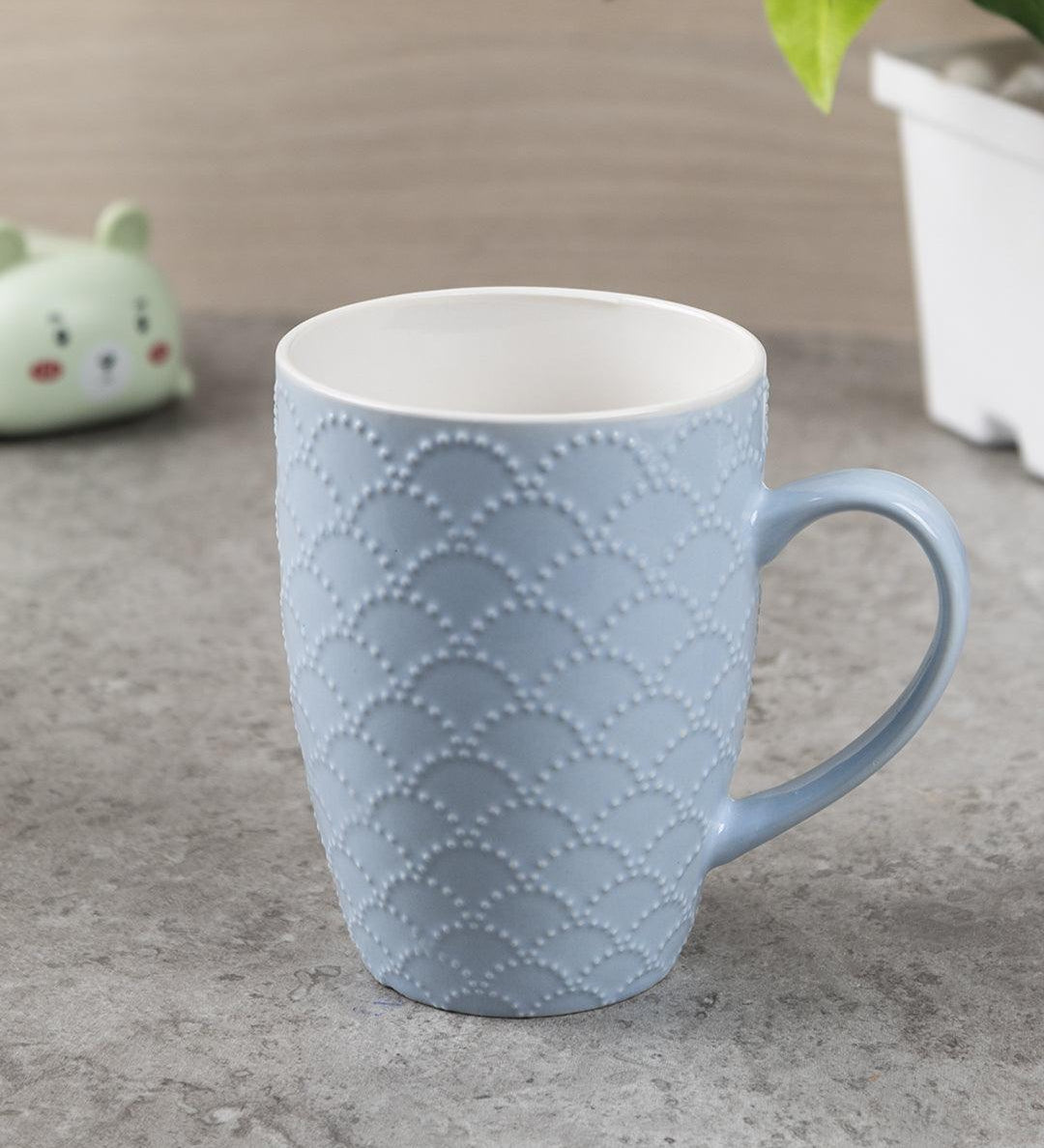 Ceramic Coffee Mug 330 mL (Light Blue & Blue) - MARKET 99