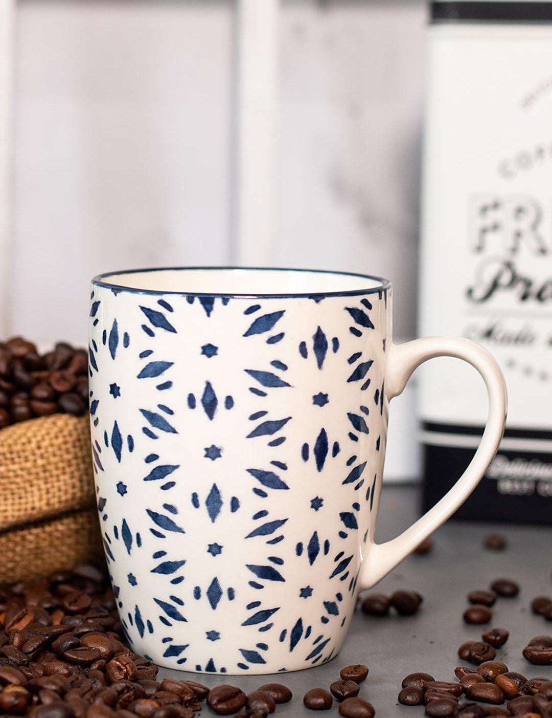 Ceramic Coffee Mug - 380Ml, Dot Repeat - MARKET 99