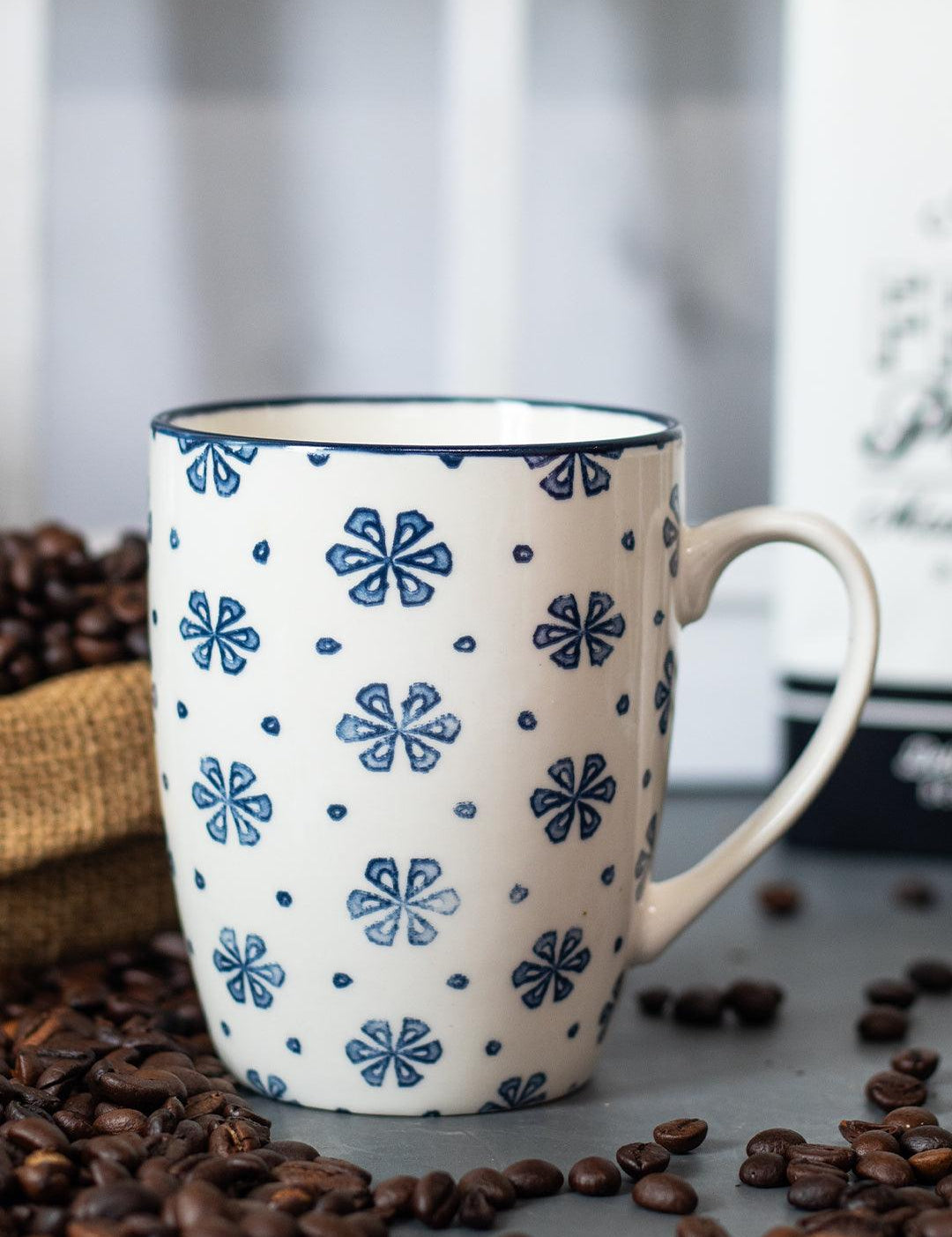 Ceramic Coffee Mug - 380Ml, Dot Repeat - MARKET 99