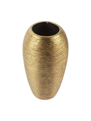 Ceramic Gold Oval Shaped Vase - MARKET 99