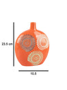 Ceramic Multicolor Squared Oval Vase - MARKET 99