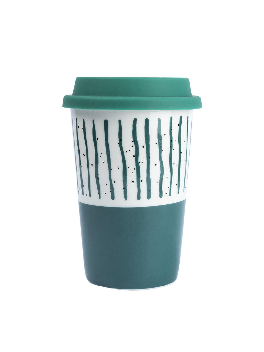 Ceramic Travel Coffee Mug with lid (400 mL) - MARKET 99