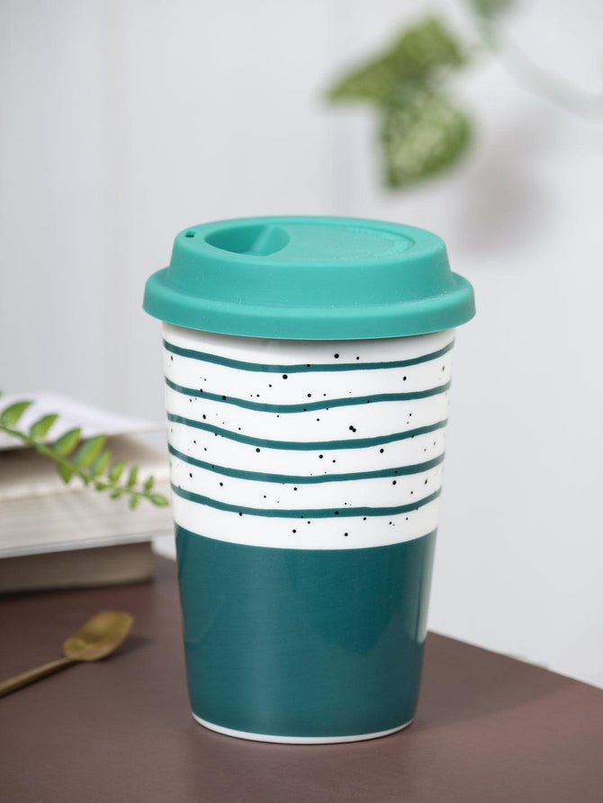 Ceramic Travel Coffee Mug with lid (400 mL)