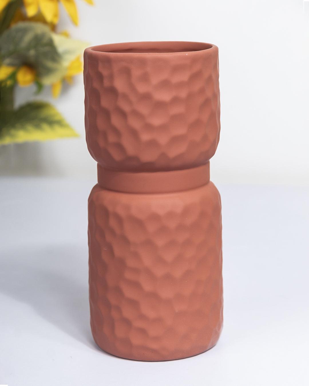 Ceramic, Vase, Engraved, Matt : Finish, Multicolor