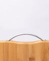 Chopping Board, with Metal Handle, Wooden Finish, Natural Wood Colour, Bamboo - MARKET 99