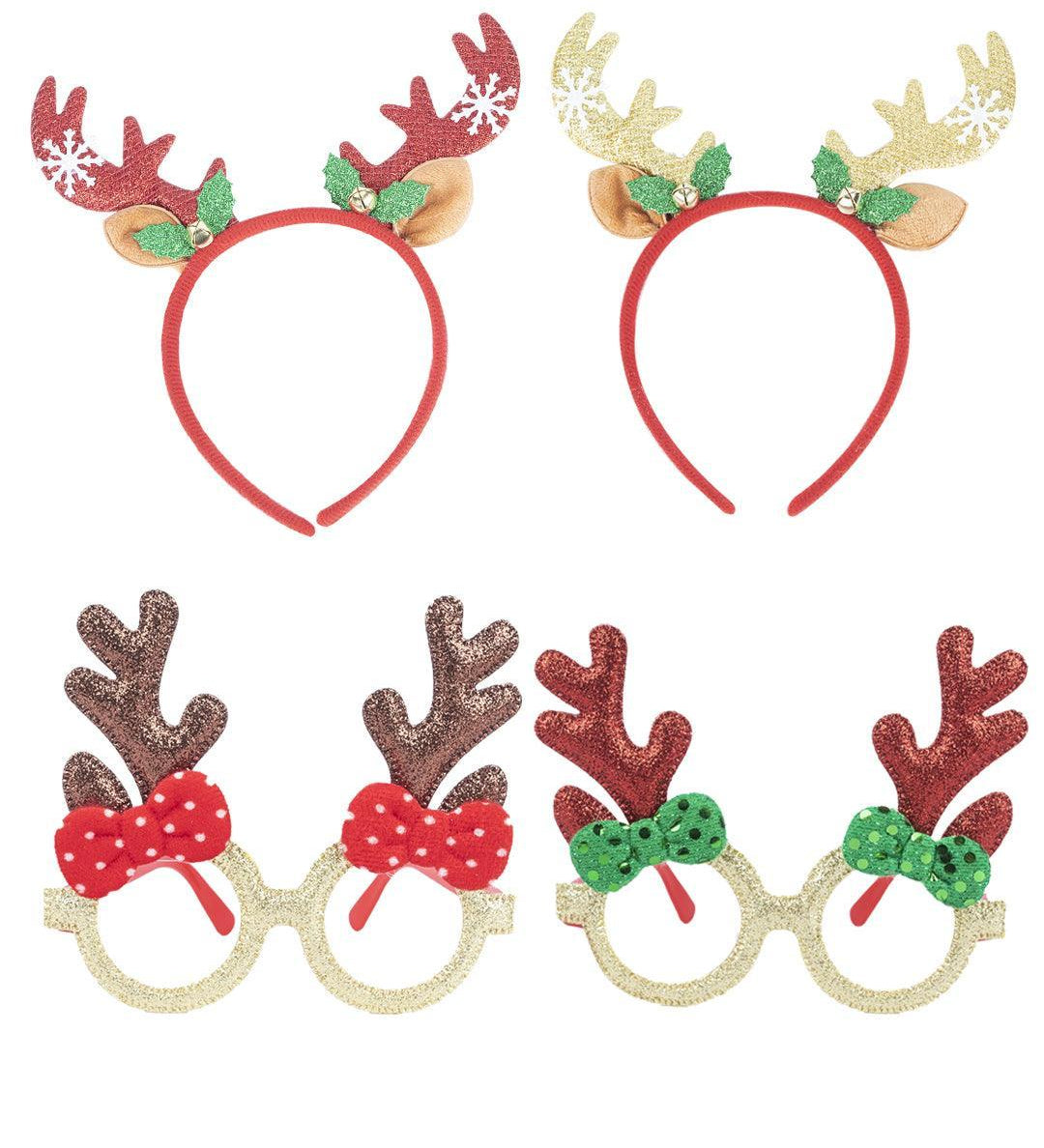 Christmas Headbands & Glasses Frames (2N Head Band & 2N Spectacle) - MARKET 99