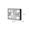Cinematic Lightbox, with LED Lights, 90+ Changeable Letters & Symbols, Decorative Light, White, Plastic - MARKET 99