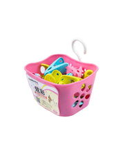 Cloth Clips with Basket Set, 24 Clips & Basket, Pink, Plastic - MARKET 99