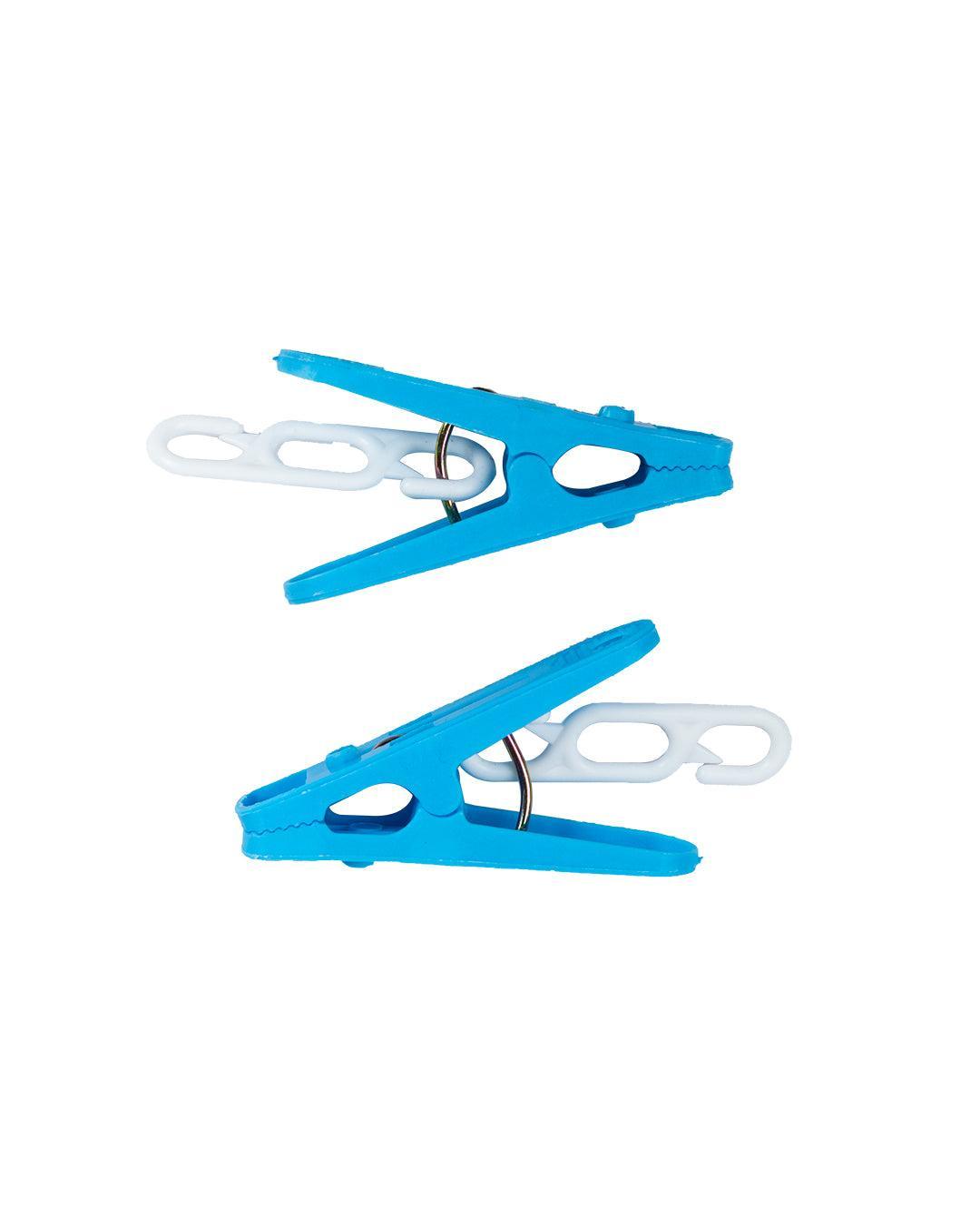 Cloth Hanger, Pegs, Blue, Plastic, Set of 18 - MARKET 99