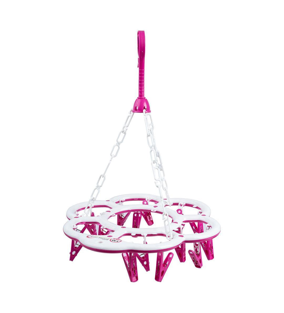 Cloth Hanger, Pegs, Pink, Plastic, Set of 18 - MARKET 99