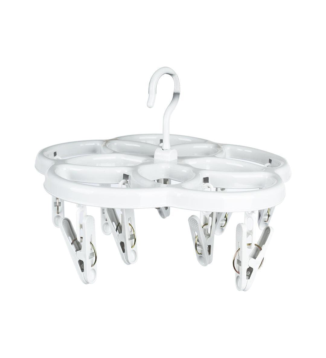 Cloth Hanger with 10 Pegs, Grey, Plastic - MARKET 99