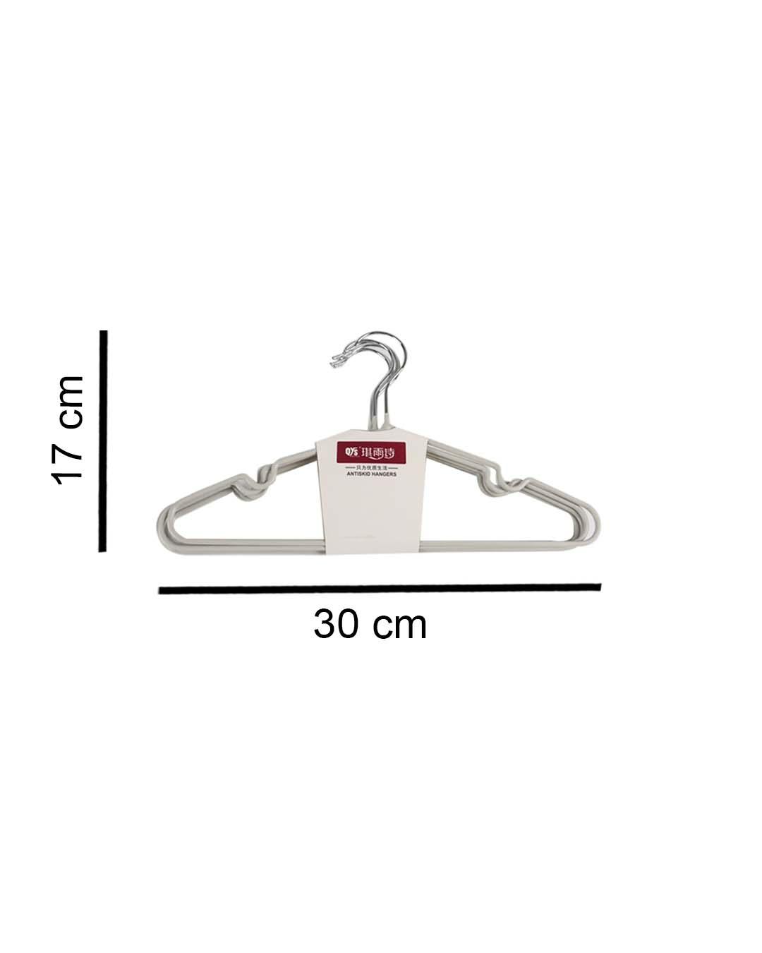 Cloth Hangers, Light Grey, Iron, Set of 6 - MARKET 99