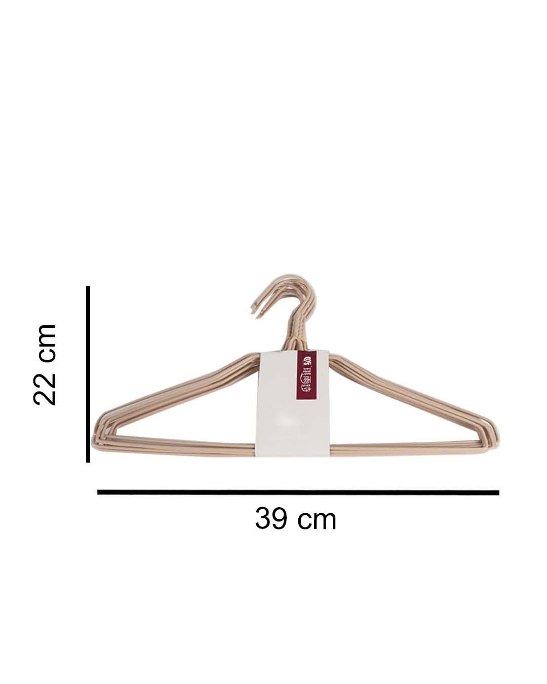 Cloth Hangers, Peach, Plastic, Set of 10 - MARKET 99