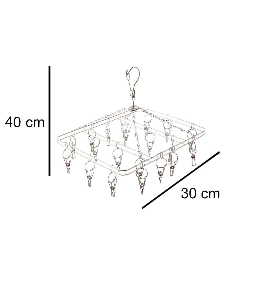 Clothes Drying Hanger, Silver, Iron - MARKET 99