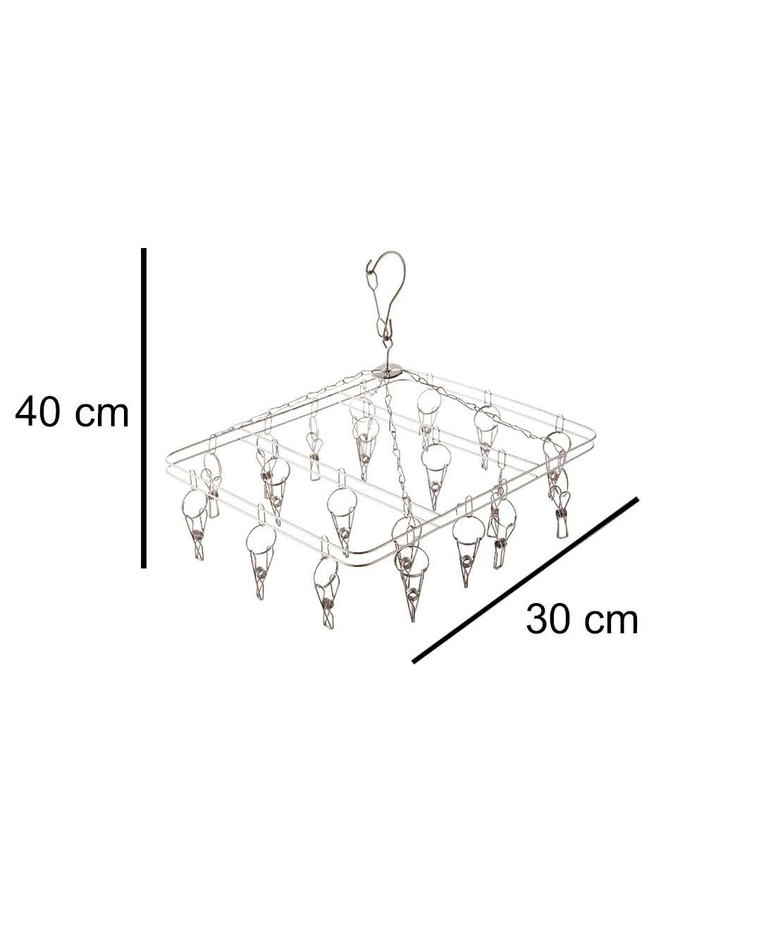 Clothes Drying Hanger, Silver, Iron - MARKET 99