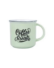 'Coffee break' Graphic Print Drinkware Glossy Ceramic Coffee Mug ( Celeste Blue, 400 mL) - MARKET 99