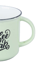 'Coffee break' Graphic Print Drinkware Glossy Ceramic Coffee Mug ( Celeste Blue, 400 mL) - MARKET 99