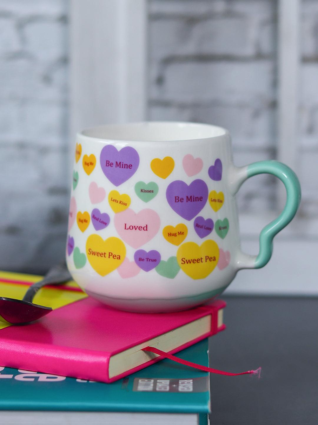 Coffee Cup - 400 Ml, Heart Shape Ballon Print - MARKET 99