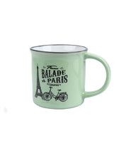 Coffee Mug, Ballade a Paris, Green, Ceramic, 200 mL - MARKET 99